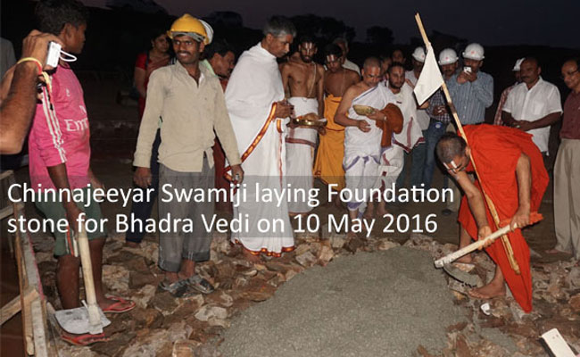 Foundation Laid for Bhadra Vedi on 10th May 2016