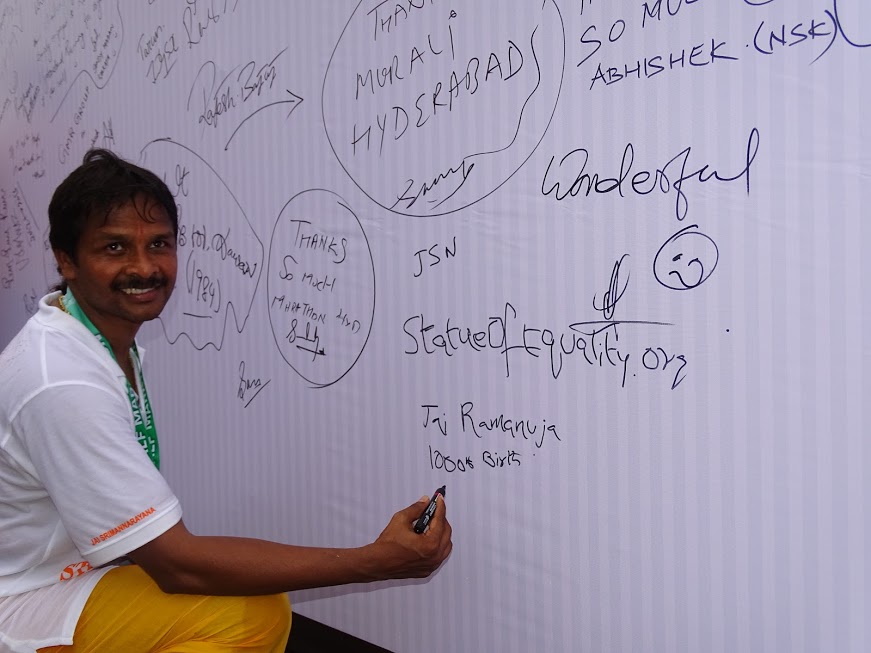 A tribute to Bhagavad Ramanuja-Couple of volunteers participated in half Marathon