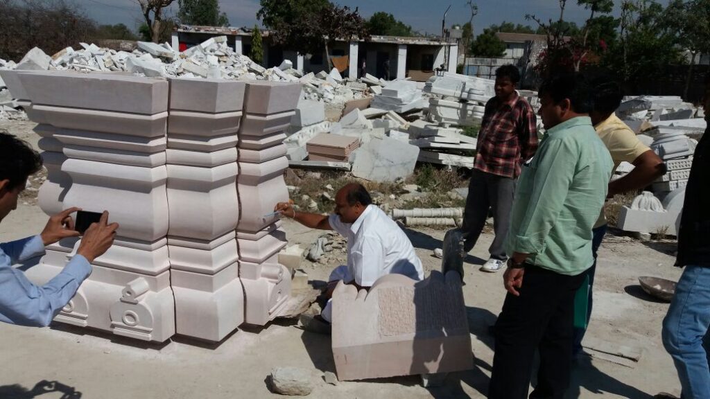 Shilpi Stone Work Started Around Bhadravedi Site