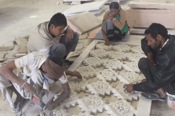 Shilpi Stone Work Started Around Bhadravedi Site