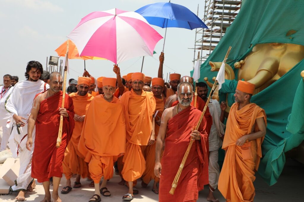Sri Swami Narayana (BAPS) Institution Head, Sriman Mahanth Swamy Visit to Statue of Equality
