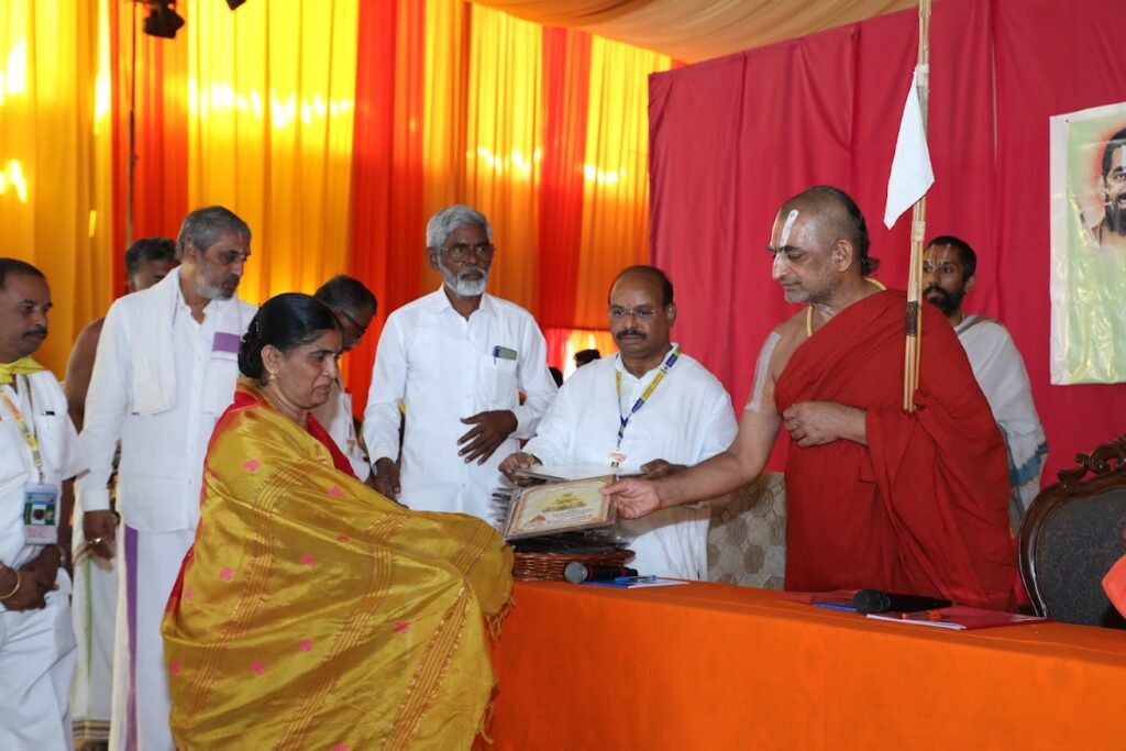 HH Chinna Jeeyar Swamiji Vikasa Tarangini Volunteer certificate Smt Aruna Samatha Kumbh 2024
