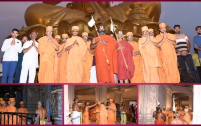06-06-2023 – A delegation of saints from the Swami Narayan (BAPS) team had the honor of visiting the Statue of Equality