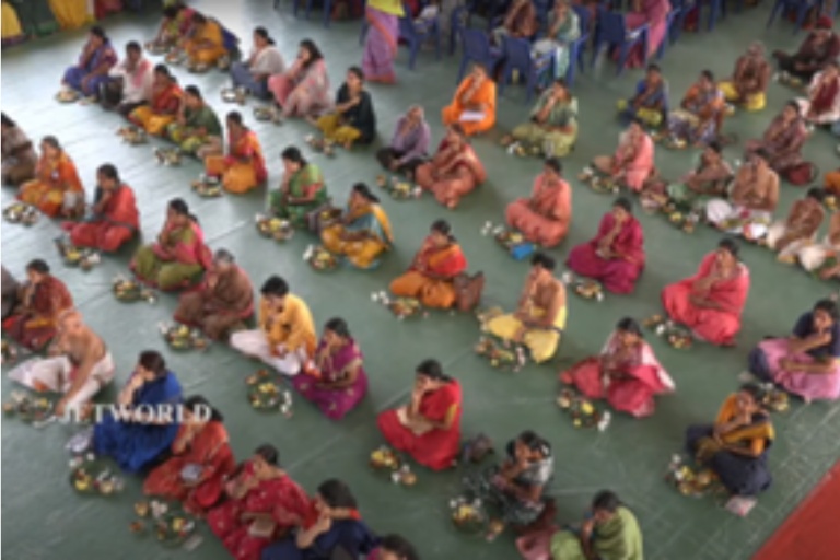 Arrangements were done comfortably so that everyone could get the practice of doing Aradhana