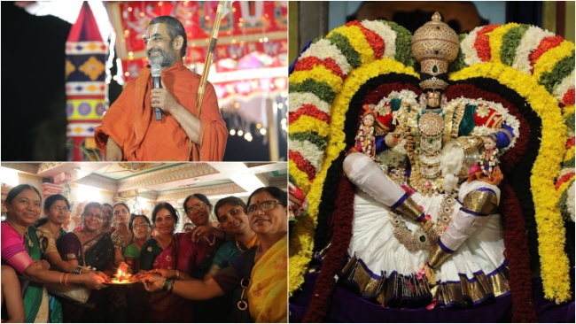 Saran Navaratri Celebrations 2023 Day 4 Santhana Lakshmi Alankaram