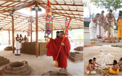Swamiji initiated the Samatha Kumbh 2024 celebrations by conducting a Vasthu puja