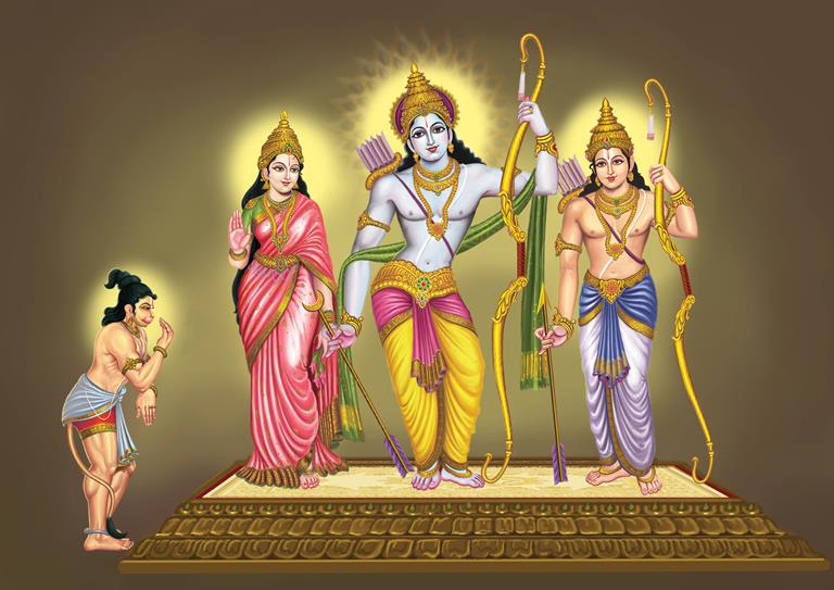 Sri Sita Rama Lakshaman With Hanuman