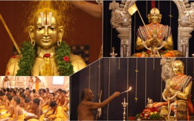 HH Graced A:rdra Nakshatram, Thirumanjana Seva at SOE