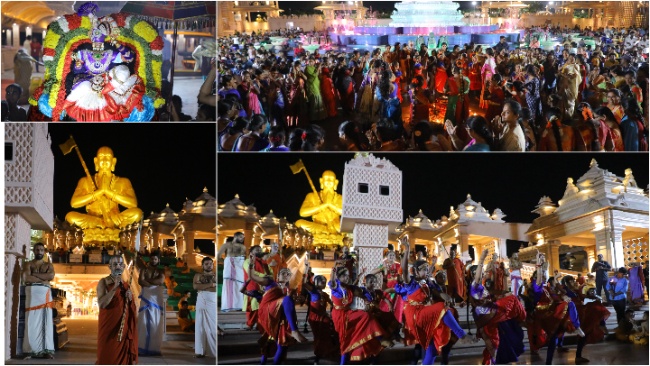 Saran Navaratri Celebrations Day 8 Evening DhairyaLakshmi Alankaram at Statue Of Equality.