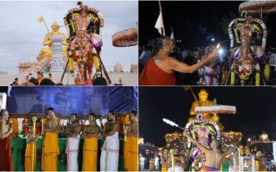 Vijaya Dasami, Shami Puja Grandly Celebrated at Statue Of Equality.