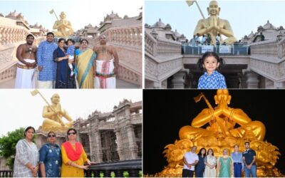 Devotees at spiritual ambiance