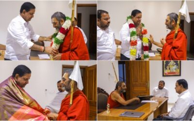 TTD Chairman Sriman B.R Naidu ji met HH Chinnajeeyar Swamiji.