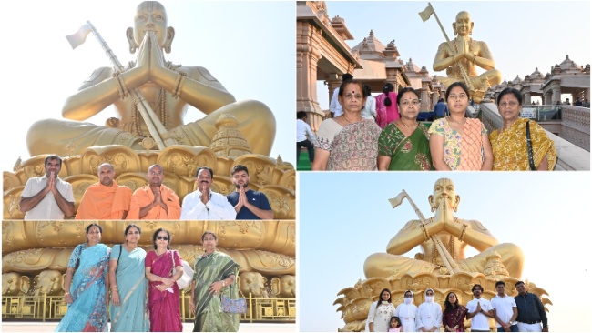 Visitors at the Statue Of Equality