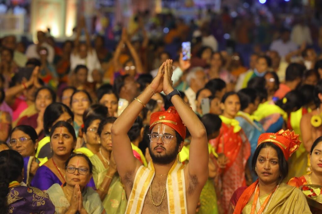 18 Garuda Vahana Sevas Samatha Kumbh 2025 Statue of Equality Devotees