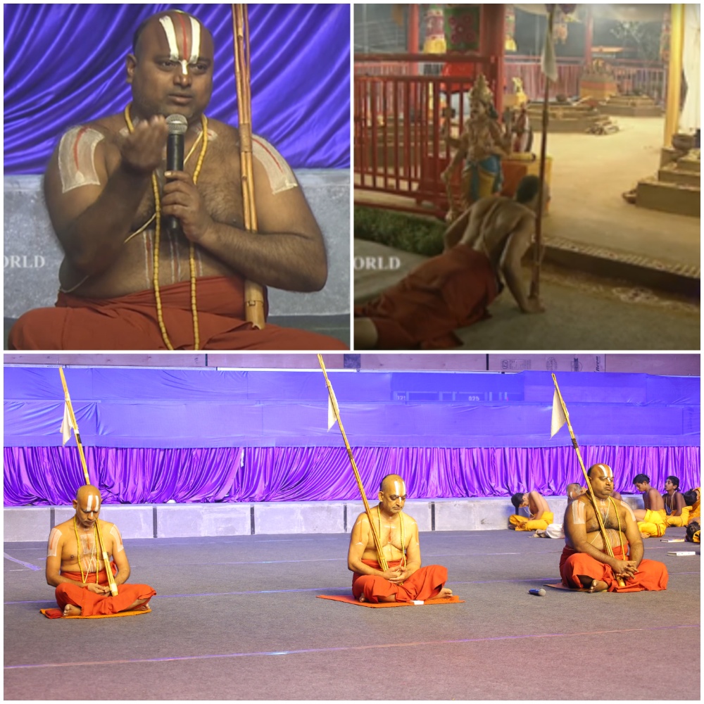 HH Ahobila Jeeyar Swami gave guidance and led the japam