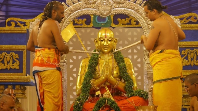 Samatha Kumbh 2025 Sri Swarna Ramanujcharya Abhishekam Statue of Equality