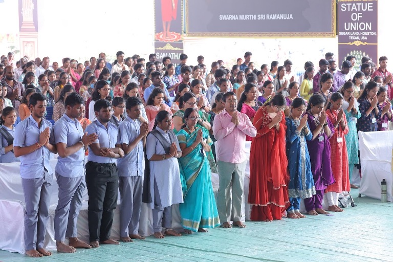 College Student in Samatha Kumbh 2025 Ramanuja Vijnana Vedika