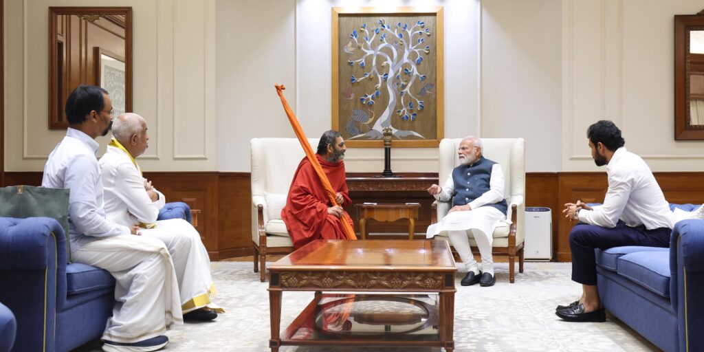 HH Chinna Jeeyar Swamiji With Narendra Modiji