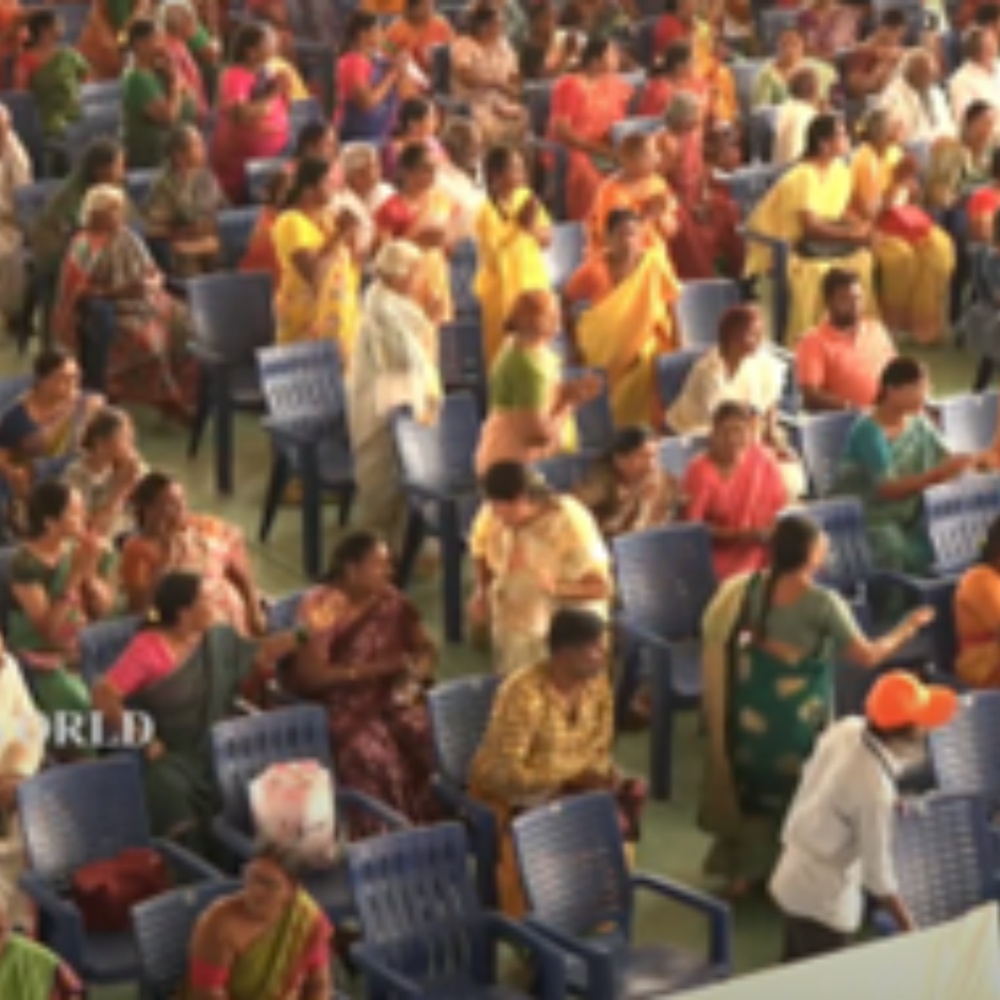 Devotees enjoying the blissful experience of abhishekam to Perumal in 18 forms. Archaka swamis are also offering them the herbs used in the service