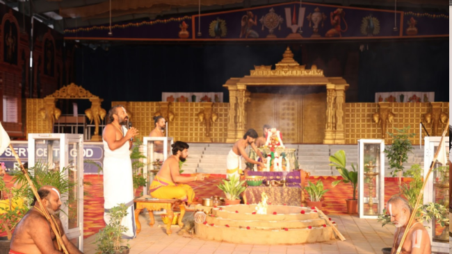 11 days Sudarsana Mahamantra Homam Day 2 grandly celebrated