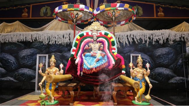 Saran Navaratri Celebrations MahaLakshmi Alankaram